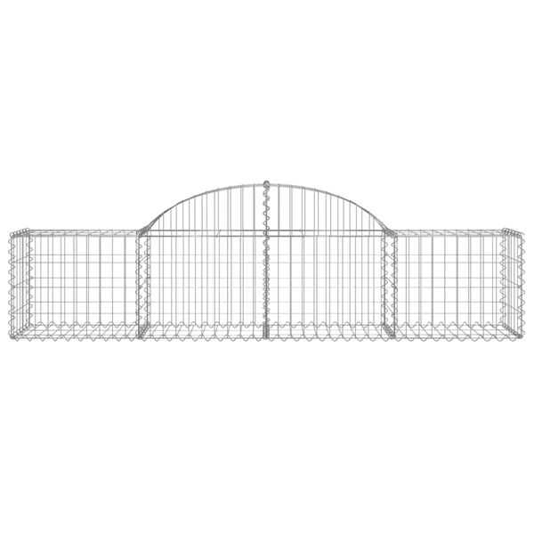 vidaXL Gabion Basket Set of 9 Silver Galvanized iron Large