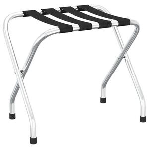 vidaXL Luggage Rack Black and Silver 22.0x15.7x19.3"