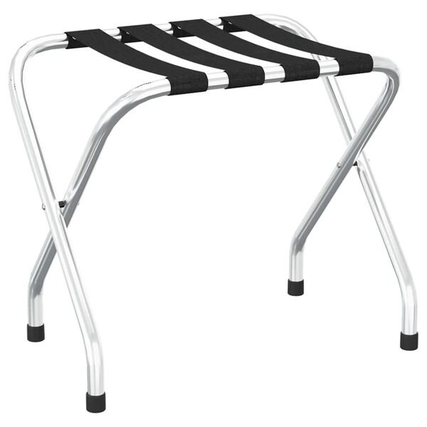 vidaXL Luggage Rack Black and Silver 22.0x15.7x19.3"