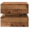 vidaXL Coffee Table Old wood Engineered wood 19.7x19.7x15.7 in Lights