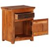 vidaXL Nightstand Brown Solid Acacia and Reclaimed Wood Small