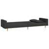 vidaXL Sofa Bed Black Fabric (100% polyester), wood, plastic 2-seater