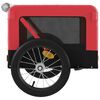 vidaXL Pet Bike Trailer Red and Black Oxford fabric, Iron, PVC Small