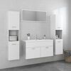 vidaXL Bathroom Furniture Set High gloss white