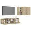 vidaXL TV Cabinet Set Set of 4 Sonoma oak Engineered wood Standard