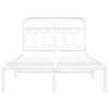 vidaXL Bed Frame White Steel 47.2 x 78.7 in Bed Frame Rectangular