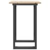 vidaXL Dining Table O-Frame 31.5"x19.7"x29.5" Solid Wood Pine and Steel