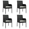 vidaXL Garden Dining Set Black