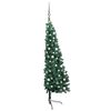 vidaXL Artificial Half Christmas Tree Green PVC 70.9 in