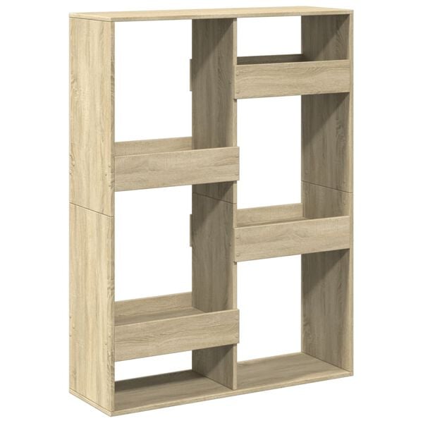 vidaXL Room Divider Sonoma Oak Engineered Wood 39.4x13.0x53.1 in