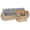 vidaXL Garden Sofa Set Beige, Light Grey