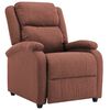 vidaXL Electric Recliner Chair Brown Fabric, Wood, Metal 75