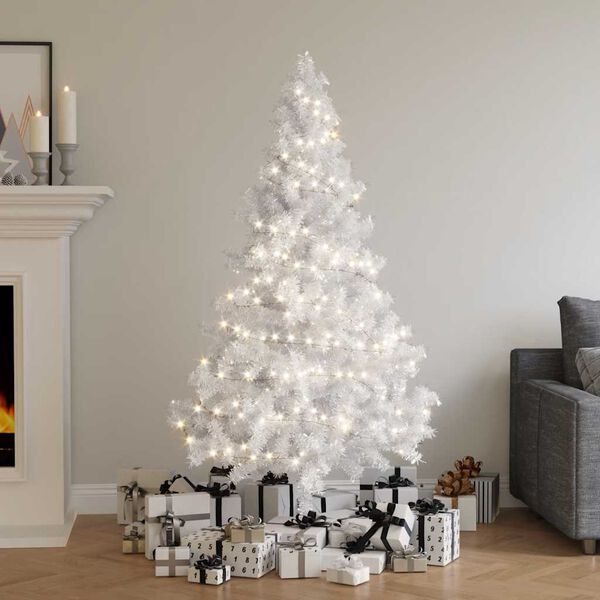 vidaXL Christmas Tree White PVC, Plastic Medium Christmas Tree