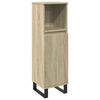 vidaXL Bathroom Furniture Set Sonoma oak Engineered wood, iron 3 piece set