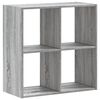vidaXL Bookcase Grey Sonoma Engineered Wood Medium Bookcase