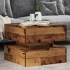 vidaXL Coffee Table Old wood Engineered wood 19.7x19.7x15.7 in Lights