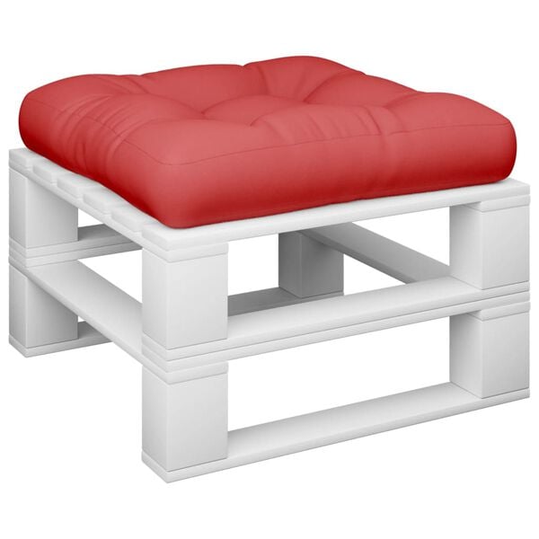 vidaXL Pallet Cushion Red Polyester 7.8" Water-resistant materials