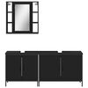 vidaXL Bathroom Cabinet Set Black