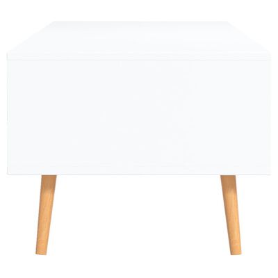 vidaXL Coffee Table White and Sonoma Oak 39.4"x19.5"x16.9" Chipboard