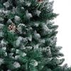 vidaXL Christmas Tree Green and white PVC, Steel, Plastic Large