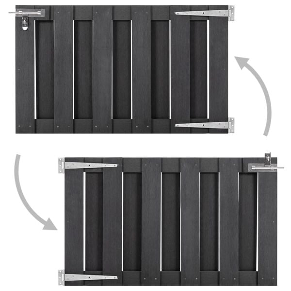 vidaXL Garden Gate WPC 39.4"x23.6" Gray