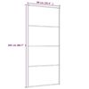 vidaXL Sliding Door Frosted ESG Glass and Aluminum 35.4"x80.7" Black