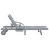 vidaXL Sunlounger Grey Solid Acacia wood Large Adjustable Armrests