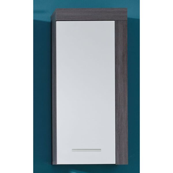 Trendteam Bathroom Vanity Unit White and Smokey Silver