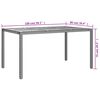 vidaXL Garden Table Grey Poly rattan, powder-coated steel, solid acacia wood
