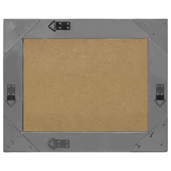 vidaXL Wall Mirror Black Wood, glass, engineered wood 23.6 x 15.7 in