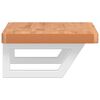 vidaXL Basin Shelf Beech and White Solid beech wood and steel