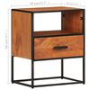 vidaXL Bed Cabinet Honey brown and black