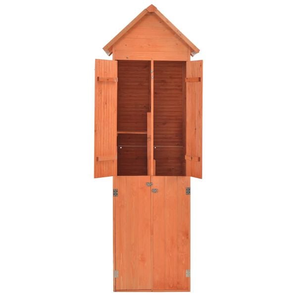 vidaXL Garden Storage Shed Brown Wood 28.0 x 23.6 x 83.9 in
