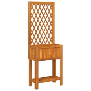 vidaXL Planter Natural Wood Solid Acacia wood Medium Planters Planter