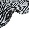 vidaXL Outdoor Rug ARAKIL Black and white 118.1" x 157.5" PP