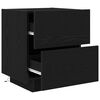 vidaXL Bedside Cabinet 2 pcs Black Oak 17.72 x 15.75 x 21.65 in
