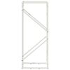 vidaXL Firewood Rack White 15.7x9.8x39.4" Cold-rolled steel