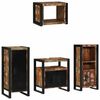 vidaXL Bathroom Furniture Set with Door 4 pcs Brown Solid Reclaim Wood