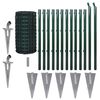 vidaXL Euro Fence Steel 82ftx2.6ft Green