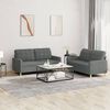 vidaXL Sofa Set Dark Grey Fabric (100% polyester), Metal, Textilene, Plywood
