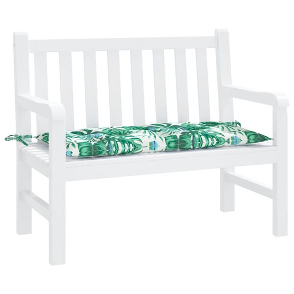 vidaXL Garden Bench Cushion Leaf Pattern Oxford fabric (100% polyester)