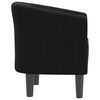 vidaXL Tub Chair Black Polyester Medium Armchair Round Modern