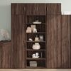 vidaXL Highboard Brown oak Engineered wood 27.6x16.1x72.8 in Highboard