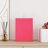 vidaXL Paper Bags 50 pcs with Handles Pink 21x11x28 cm