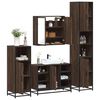 vidaXL Bathroom Furniture Set Brown Oak Engineered Wood, Metal Large