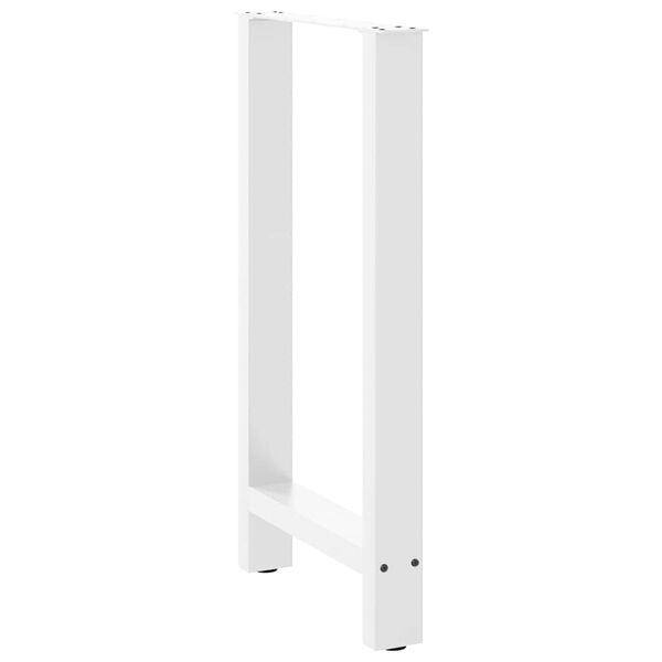 vidaXL Coffee Table Leg Set of 2 White Powder-coated steel Adjustable