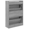 vidaXL Shoe Cabinet Gray Sonoma 23.6"x8.3"x34.4" Engineered Wood