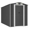 vidaXL Garden Shed Anthracite Galvanized steel Spacious Garden Shed