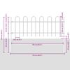 vidaXL Garden Fence 9 pcs Grey 50.20 x 1.97 ft Powder-coated Steel