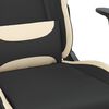 vidaXL Gaming Chair Black and Cream Polyester Gaming Chair Rectangular